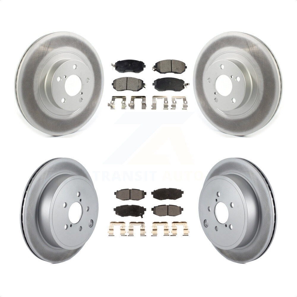 Front Rear Coated Disc Brake Rotors And Semi-Metallic Pads Kit For Toyota 86 KGF-102263 by Transit Auto