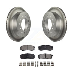 Rear Coated Disc Brake Rotors And Semi-Metallic Pads Kit For Toyota 4Runner Lexus GX460 FJ Cruiser KGF-102271