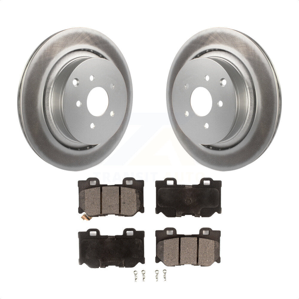 Rear Coated Disc Brake Rotors And Semi-Metallic Pads Kit For INFINITI Q50 M37 Q60 Q70 Q70L QX70 M56 FX50 KGF-102277 by Transit Auto