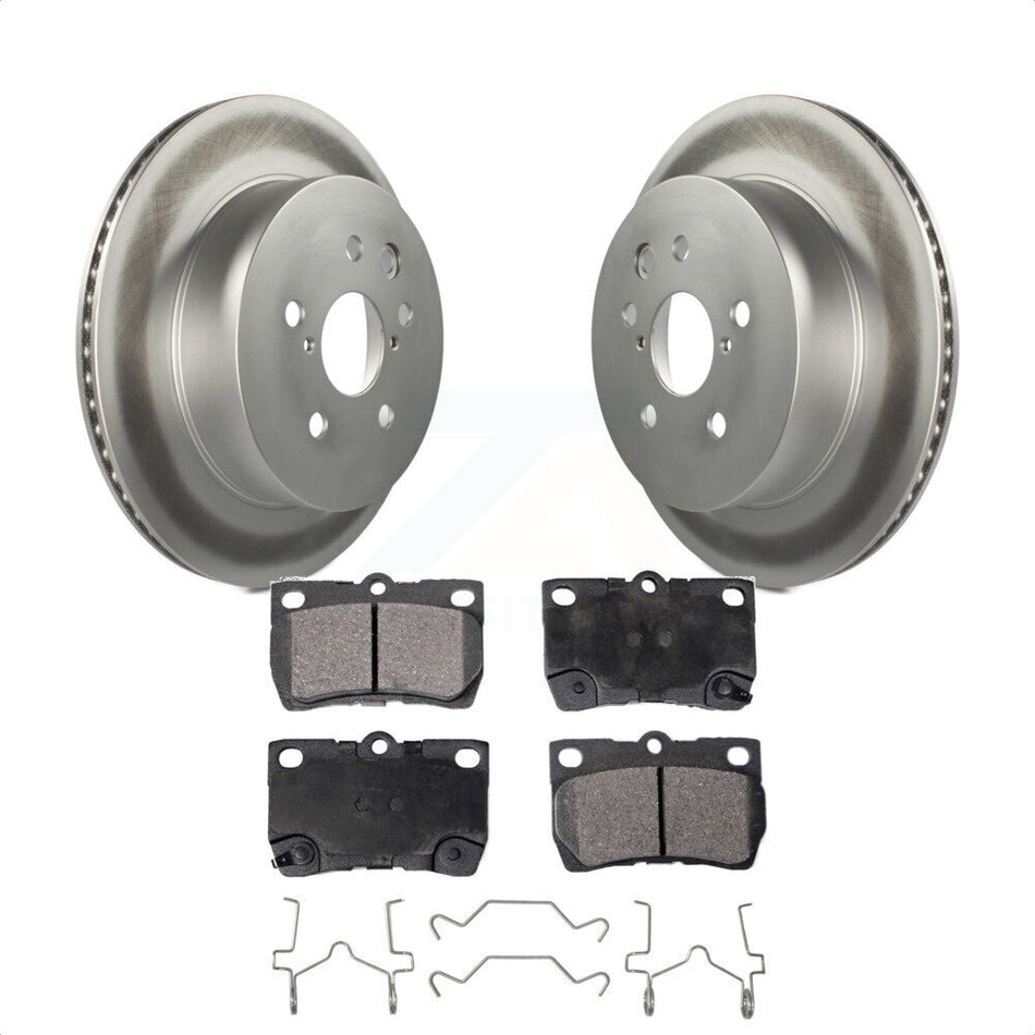 Rear Coated Disc Brake Rotors And Semi-Metallic Pads Kit For Lexus IS250 GS350 IS350 GS300 GS430 GS450h GS460 KGF-102279 by Transit Auto