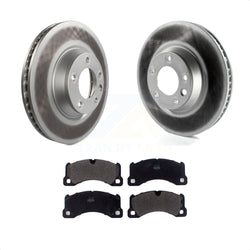 Front Coated Disc Brake Rotors And Semi-Metallic Pads Kit For Porsche Cayenne KGF-102292