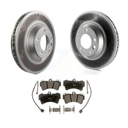Front Coated Disc Brake Rotors And Semi-Metallic Pads Kit For Audi Q7 Porsche Cayenne Volkswagen Touareg KGF-102293