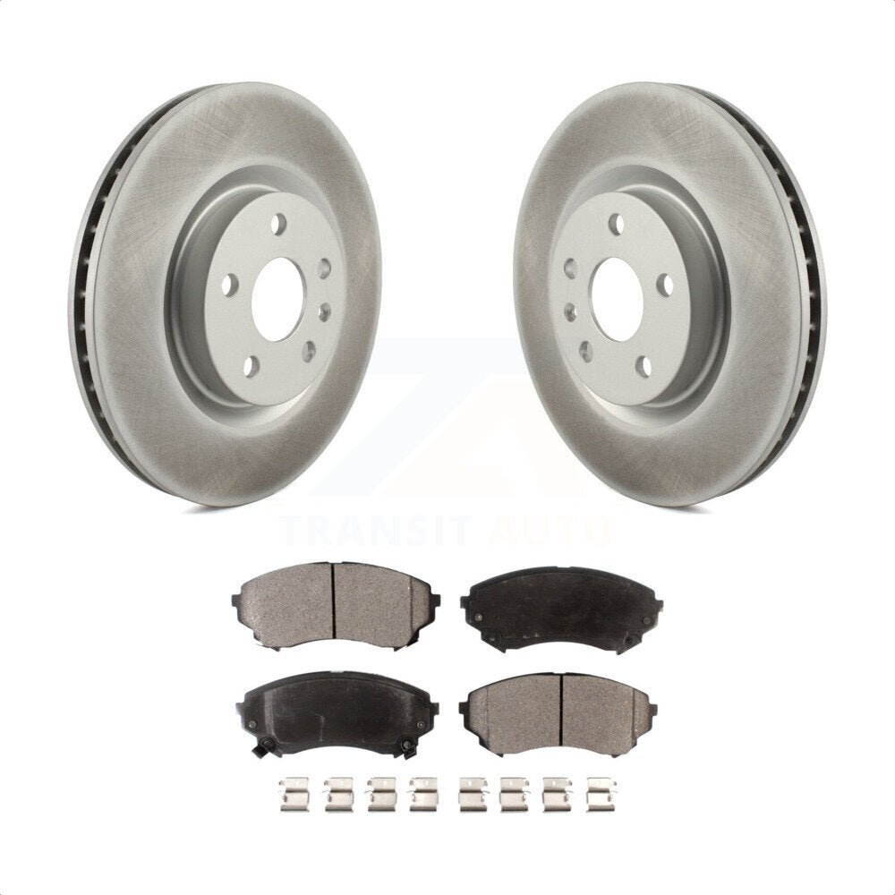 Front Coated Disc Brake Rotors And Semi-Metallic Pads Kit For Cadillac CTS KGF-102303 by Transit Auto