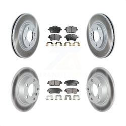 Front Rear Coated Disc Brake Rotors And Semi-Metallic Pads Kit For Mini Cooper Countryman Paceman KGF-102329