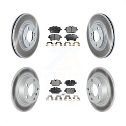 Front Rear Coated Disc Brake Rotors And Semi-Metallic Pads Kit For Mini Cooper Countryman Paceman KGF-102332