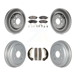 Front Rear Coated Disc Brake Rotors Semi-Metallic Pads And Drum Kit For Chevrolet Aveo Spark Aveo5 Pontiac G3 Suzuki Wave Wave5 Swift+ KGF-102413