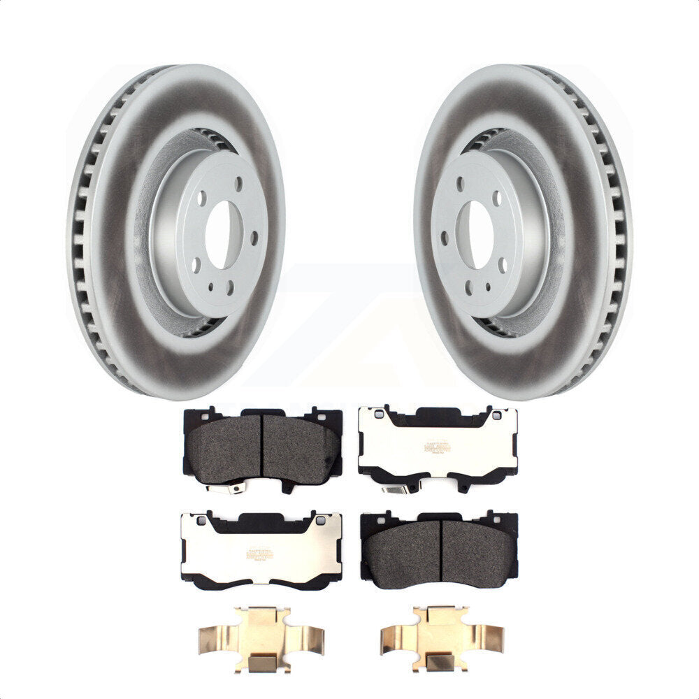 Front Coated Disc Brake Rotors And Semi-Metallic Pads Kit For Ford Mustang KGF-102428 by Transit Auto