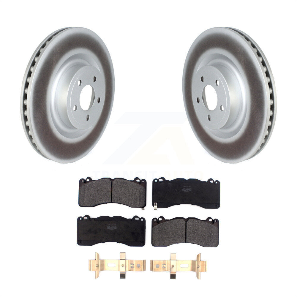 Front Coated Disc Brake Rotors And Semi-Metallic Pads Kit For Ford Mustang KGF-102429 by Transit Auto