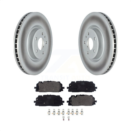 Front Coated Disc Brake Rotors And Semi-Metallic Pads Kit For Audi Q7 SQ5 S5 S4 Sportback KGF-102455 by Transit Auto