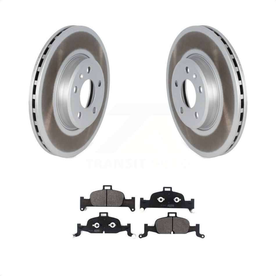 Front Coated Disc Brake Rotors And Semi-Metallic Pads Kit For Audi A4 Quattro A5 Sportback KGF-102457 by Transit Auto