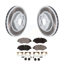 Front Coated Disc Brake Rotors And Semi-Metallic Pads Kit For 2016-2020 Mercedes-Benz Metris KGF-102459