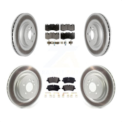 Front Rear Coated Disc Brake Rotors And Semi-Metallic Pads Kit For Land Rover Range Sport With 363mm Diameter Rotor KGF-102479