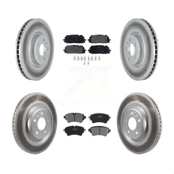 Front Rear Coated Disc Brake Rotors And Semi-Metallic Pads Kit For Audi S5 S4 Sportback KGF-102504