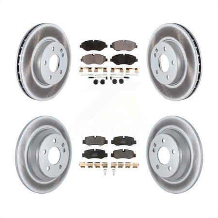 Front Rear Coated Disc Brake Rotors And Semi-Metallic Pads Kit For 2016-2020 Mercedes-Benz Metris KGF-102508 by Transit Auto