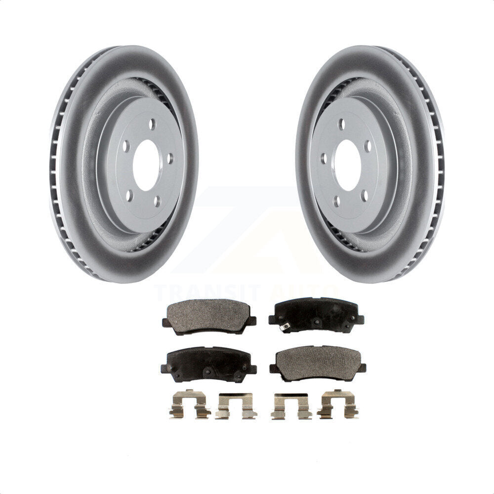 Rear Coated Disc Brake Rotors And Semi-Metallic Pads Kit For Ford Mustang KGF-102521 by Transit Auto