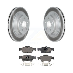 Rear Coated Disc Brake Rotors And Semi-Metallic Pads Kit For Mercedes-Benz CLS550 E550 KGF-102522
