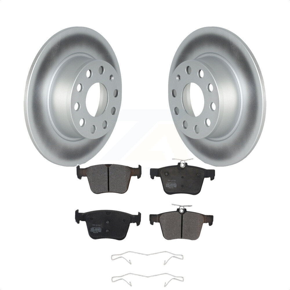 Rear Coated Disc Brake Rotors And Semi-Metallic Pads Kit For Volkswagen Jetta Taos KGF-102525 by Transit Auto