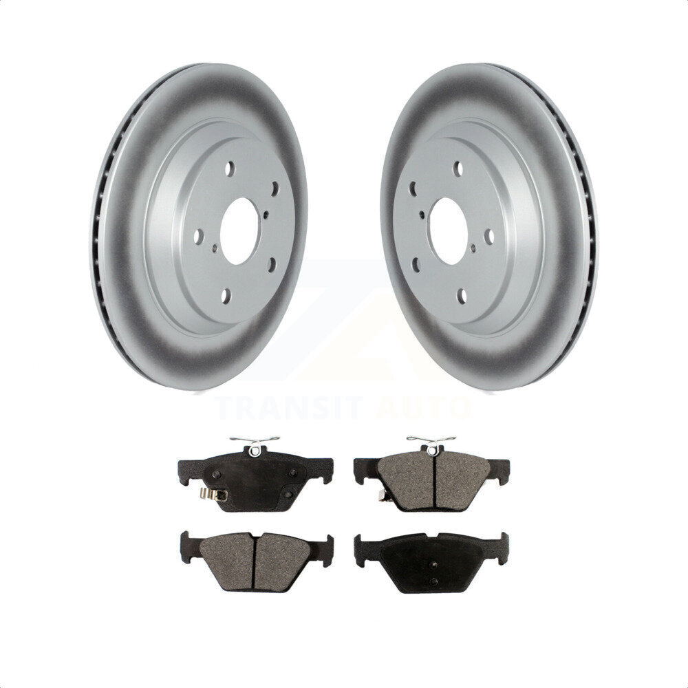 Rear Coated Disc Brake Rotors And Semi-Metallic Pads Kit For Subaru Forester KGF-102530 by Transit Auto