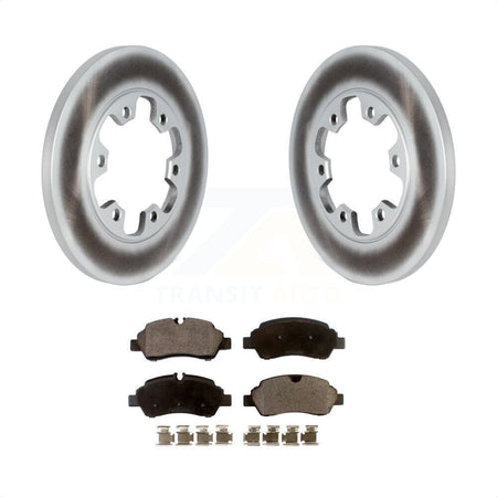 Rear Coated Disc Brake Rotors And Semi-Metallic Pads Kit For 2015-2019 Ford Transit-350 HD With 6 Lug Wheels KGF-102534 by Transit Auto