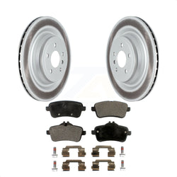 Rear Coated Disc Brake Rotors And Semi-Metallic Pads Kit For Mercedes-Benz GLS450 GL450 GLS550 GL350 GL550 ML400 ML250 ML63 AMG GLS350d KGF-102536