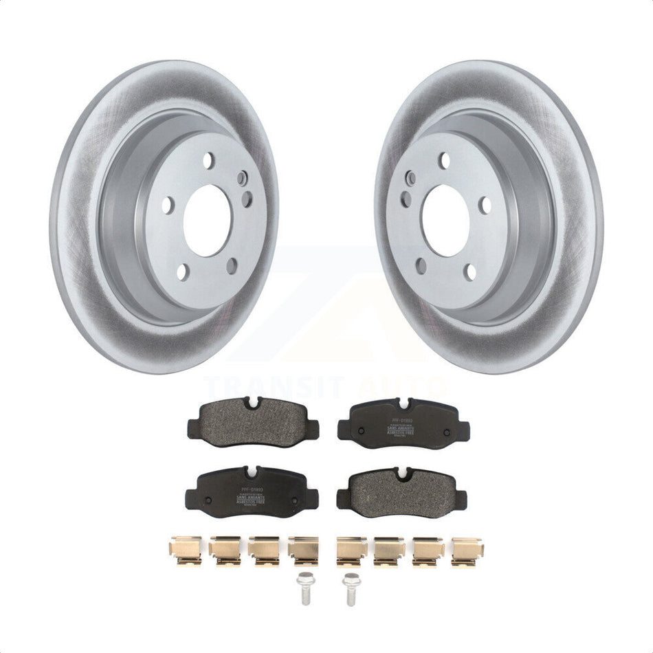 Rear Coated Disc Brake Rotors And Semi-Metallic Pads Kit For Mercedes-Benz Metris KGF-102540 by Transit Auto