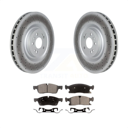 Front Coated Disc Brake Rotors And Semi-Metallic Pads Kit For Mercedes-Benz ML350 GLS450 GL450 GL350 ML400 ML250 KGF-102555 by Transit Auto