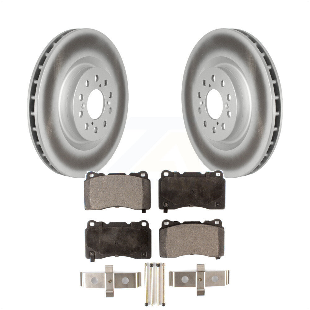 Front Coated Disc Brake Rotors And Semi-Metallic Pads Kit For 2017-2019 Honda Civic Type R KGF-102559 by Transit Auto