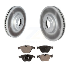 Front Coated Disc Brake Rotors And Semi-Metallic Pads Kit For 2011-2013 BMW 535i KGF-102604