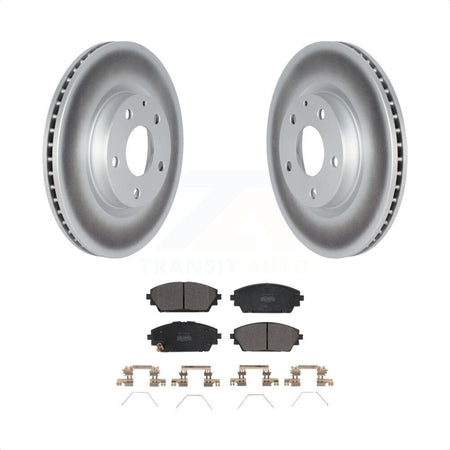 Front Coated Disc Brake Rotors And Semi-Metallic Pads Kit For Mazda 3 KGF-102622 by Transit Auto