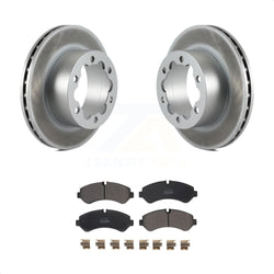 Rear Coated Disc Brake Rotors And Semi-Metallic Pads Kit For Mercedes-Benz Sprinter 3500 3500XD With Dual Wheels KGF-102652