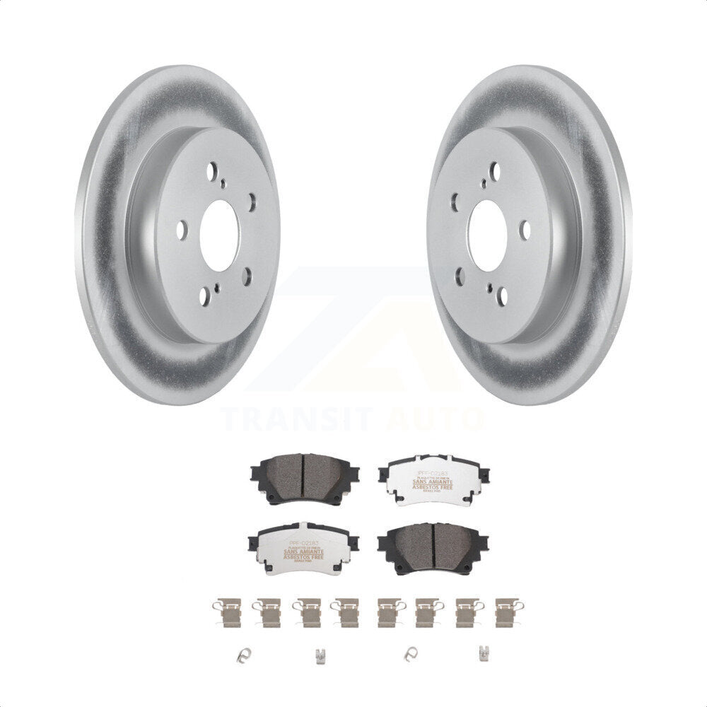 Rear Coated Disc Brake Rotors And Semi-Metallic Pads Kit For Toyota Corolla With Electric Parking KGF-102655 by Transit Auto