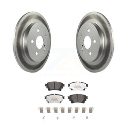 Rear Coated Disc Brake Rotors And Semi-Metallic Pads Kit For 2019 Toyota Corolla 1.8L With Electric Parking KGF-102656