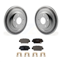 Rear Coated Disc Brake Rotors And Semi-Metallic Pads Kit For Mitsubishi Eclipse Cross With Manual Parking KGF-102687