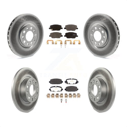 Front Rear Coated Disc Brake Rotors And Semi-Metallic Pads Kit For Jeep Compass KGF-102698