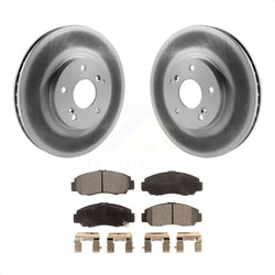 Front Coated Disc Brake Rotors And Semi-Metallic Pads Kit For Honda Accord KGF-102715