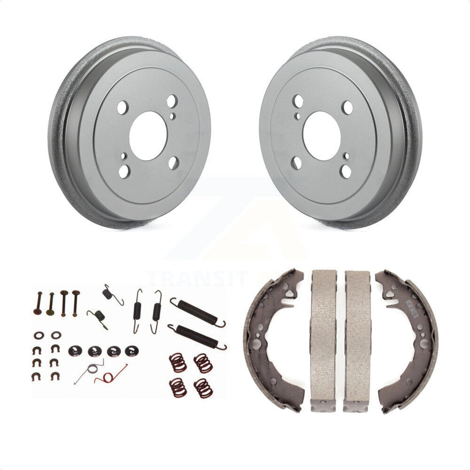 Rear Coated Brake Drum Shoes Spring Kit For 2000-2005 Toyota Echo KGN-100062 by Transit Auto