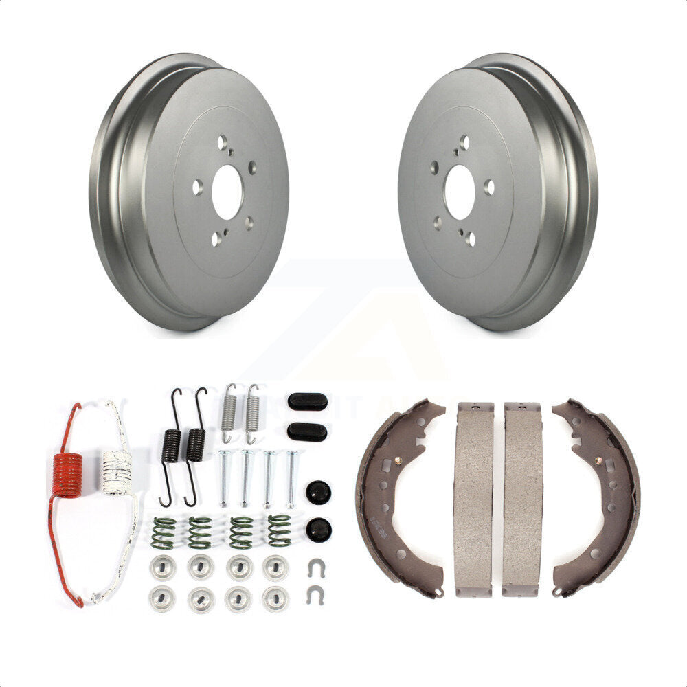 Rear Coated Brake Drum Shoes Spring Kit For 2009-2019 Toyota Corolla KGN-100083 by Transit Auto