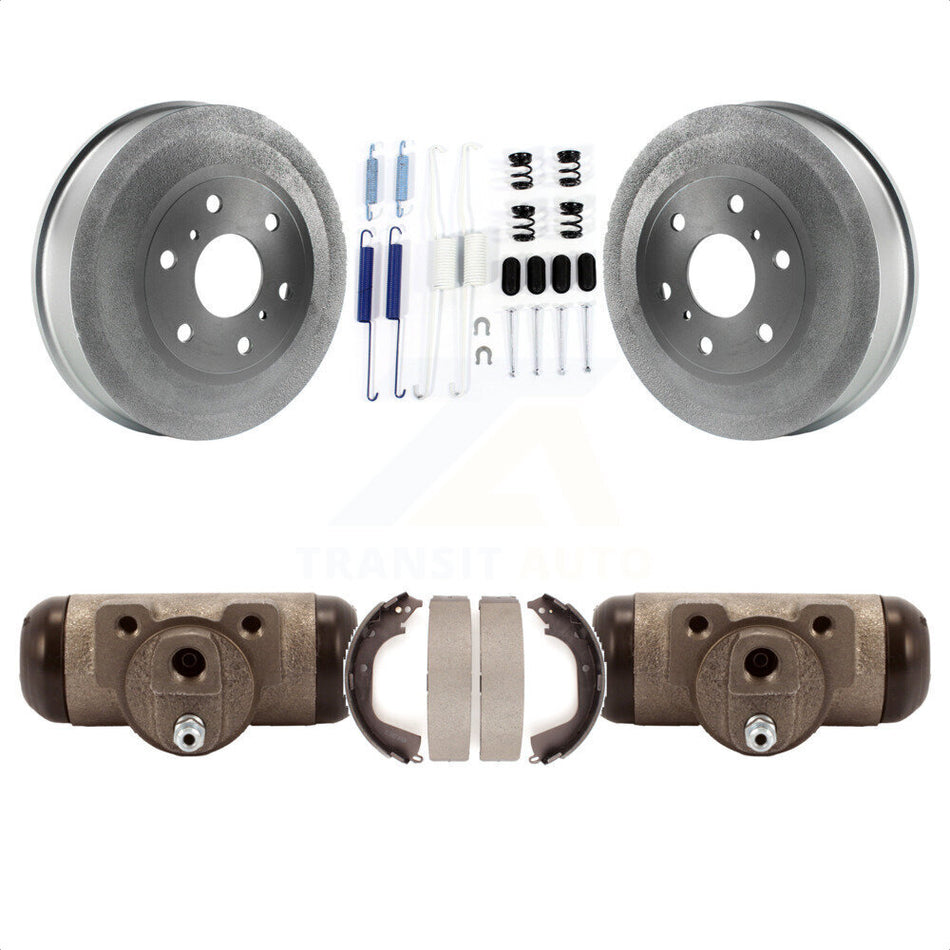 Rear Coated Brake Drum Shoes Spring And Cylinders Kit For 2010-2013 Chevrolet Silverado 1500 GMC Sierra With 7000 Lb GVW KGN-100117 by Transit Auto