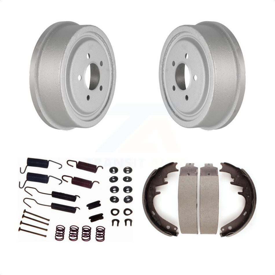 Rear Coated Brake Drum Shoes Spring Kit For 1983-1983 Ford F-150 F-100 With 10" Diameter KGN-100134 by Transit Auto