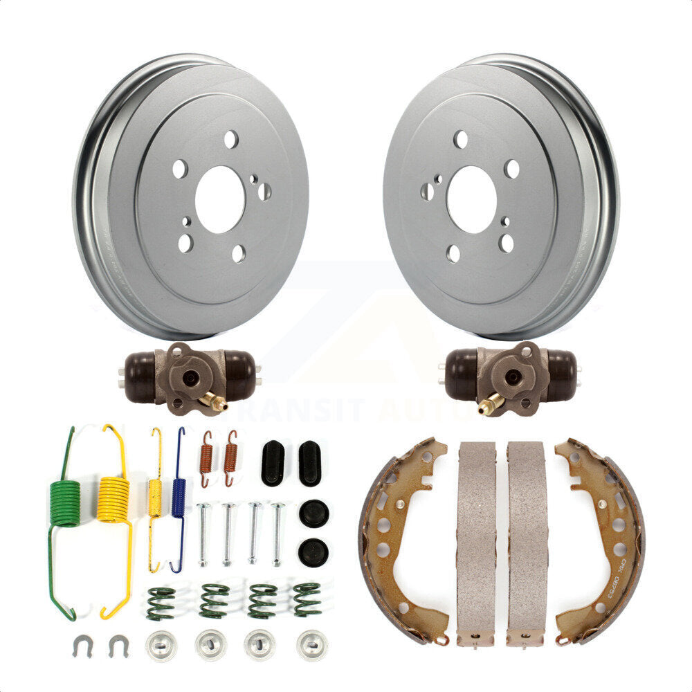 Rear Coated Brake Drum Shoes Spring And Cylinders Kit (6Pc) For 2008 Toyota Prius KGN-100164 by Transit Auto