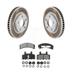 Front Coated Disc Brake Rotors And Semi-Metallic Pads Kit For Cadillac DeVille Fleetwood 60 Special Commercial Chassis KGS-100004