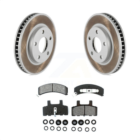 Front Coated Disc Brake Rotors And Semi-Metallic Pads Kit For Cadillac DeVille Fleetwood 60 Special Commercial Chassis KGS-100004 by Transit Auto