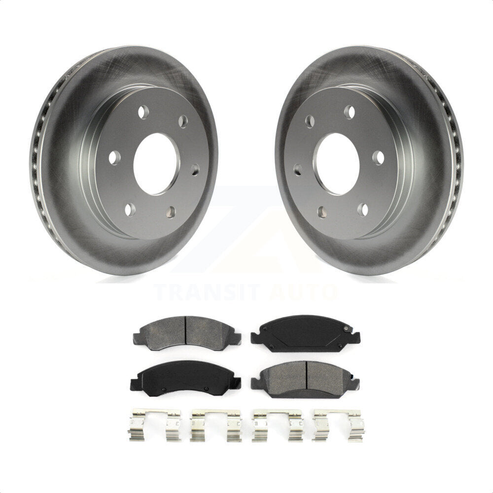 Front Coated Disc Brake Rotors And Semi-Metallic Pads Kit For 2007 GMC Sierra 1500 rear brakes KGS-100011 by Transit Auto