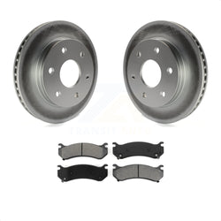 Front Coated Brake Rotors Semi-Metallic Pad Kit For Chevrolet Silverado 1500 GMC Tahoe Sierra Suburban Yukon Avalanche XL Cadillac Classic Escalade Express 2500 Astro ESV EXT KGS-100013