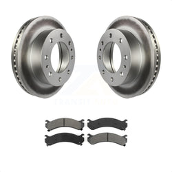 Front Coated Disc Brake Rotors And Semi-Metallic Pads Kit For Chevrolet Express 3500 GMC Savana Silverado HD Sierra Classic 4500 KGS-100017