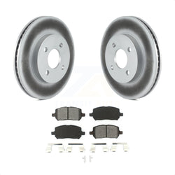 Front Coated Disc Brake Rotors And Semi-Metallic Pads Kit For Chevrolet Cobalt Saturn Ion Pontiac G5 Pursuit KGS-100024