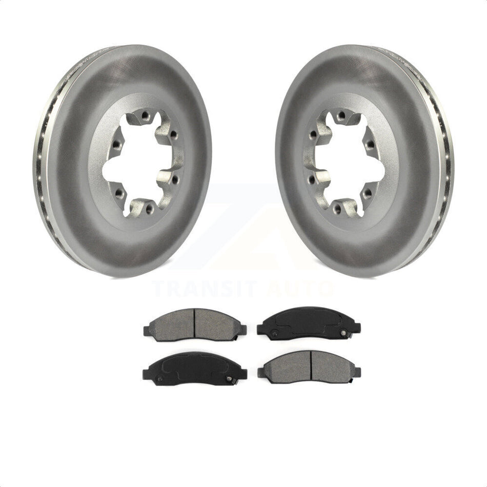 Front Coated Disc Brake Rotors And Semi-Metallic Pads Kit For Chevrolet Colorado GMC Canyon Isuzu i-290 i-280 i-370 i-350 KGS-100031 by Transit Auto