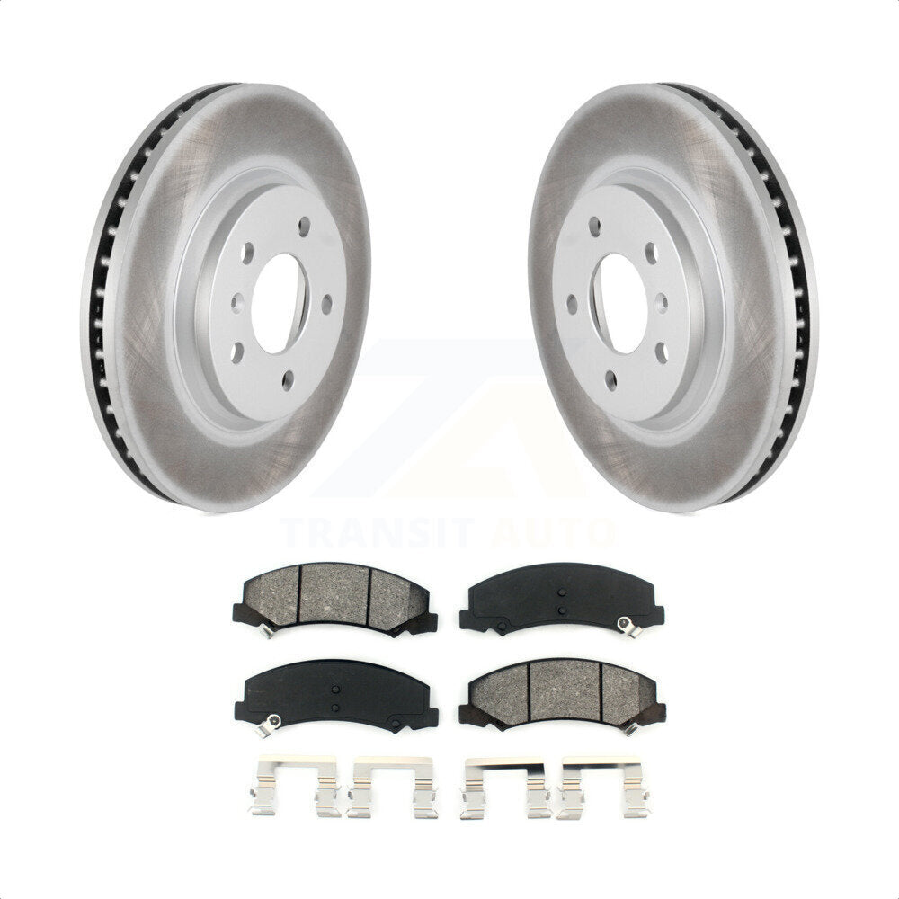 Front Coated Disc Brake Rotors And Semi-Metallic Pads Kit For Chevrolet Impala Buick Lucerne Limited Monte Carlo KGS-100044 by Transit Auto