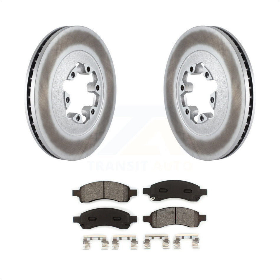 Front Coated Disc Brake Rotors And Semi-Metallic Pads Kit For Chevrolet Colorado GMC Canyon KGS-100051 by Transit Auto