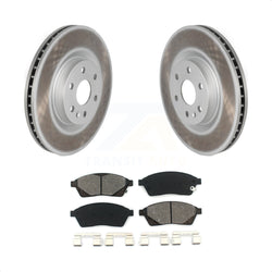 Front Coated Disc Brake Rotors And Semi-Metallic Pads Kit For Cadillac SRX Saab 9-4X KGS-100055